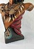 Native American Leader Hiawatha Iroquois Chalkware Bust. Showing flaking and minor areas of Image - 3