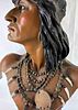 Native American Leader Hiawatha Iroquois Chalkware Bust. Showing flaking and minor areas of Image - 5