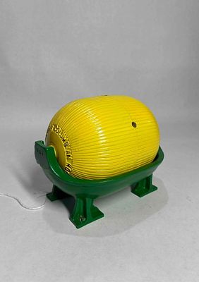 Miniature watermelon hog oiler. 6in long 4.5in tall.