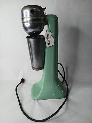 Oster Mint Green Milkshake Maker. Complete with cup. Chrome will need cleaned. Non running