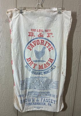 Favorite Dry Mash and Other Feed Bags. Brown &amp; Fasset Tunkhannock, PA. Kasco, and more