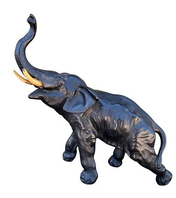Incredible Vintage Large Size Bronze Elephant Art Sculpture. 14" x 13" x 7 1/2", fantastic 