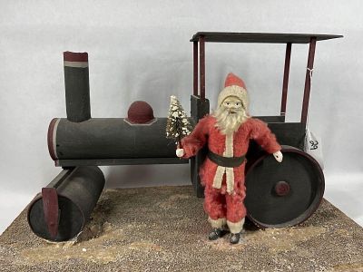 Early Santa and Train Store Display. Made by Merchants Display and Novelty Corp. PM Rudd 