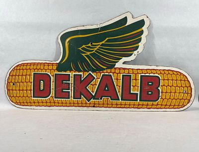 Dekalb Seeds Advertising Sign. Composite material, 31x16