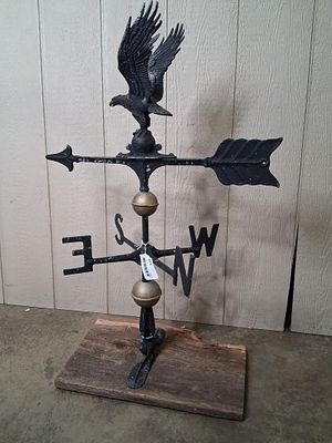 Cast Aluminum Eagle Weathervane. 24in wide 35in tall.