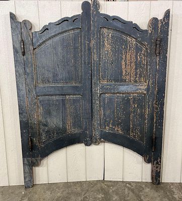 Great set of early Saloon swinging doors. Doors are matching although the hinges are different 
