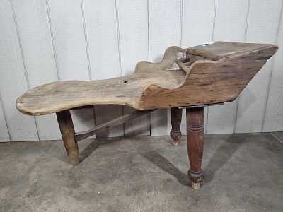 Early Primitive Cobbler's Bench. 42in long 20in wide 25in tall.