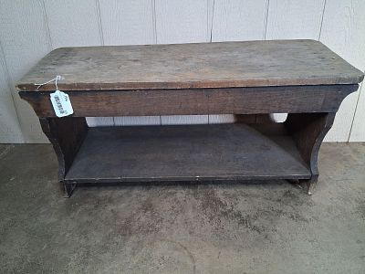 Small primitive bench. One end has been slightly cut. 36in long 17in tall.