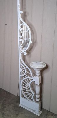 Plant Stand with Fretwork. 17.5in deep 90in tall.