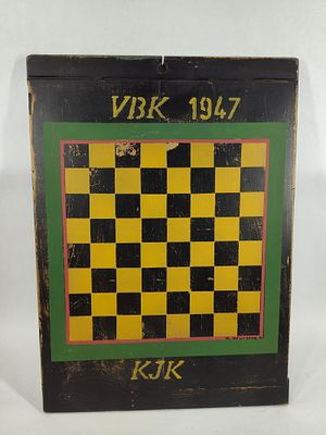 Primitive painted game board. 16in x 22in.