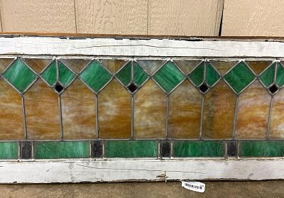 Nice 7ft Stained Glass window. With a few minor cracks in green panels, overall appears to be in 