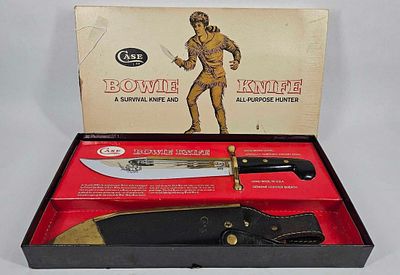 Case XX Bowie Knife in original box. 9.5in blade 14.25in overall.