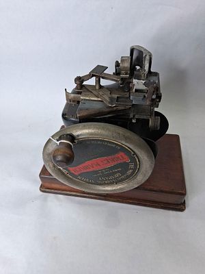 The Monarch Marking System Co Ticket Marker Machine. Interesting early hand crank machine 