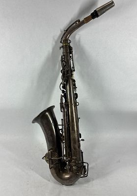 The Buescher Alto Saxophone. Marked The Buescher Elkhart, Ind. True Tone Low Pitch. With 