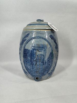 Robinson Clay "Rebecca at the Well" 3gal water dispenser. Shows a chip or some type of blemish 
