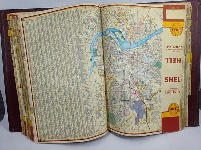 Shell Oil Co. Master Bound Book of 80+ Road Maps. Contains maps of pretty much all the states in 