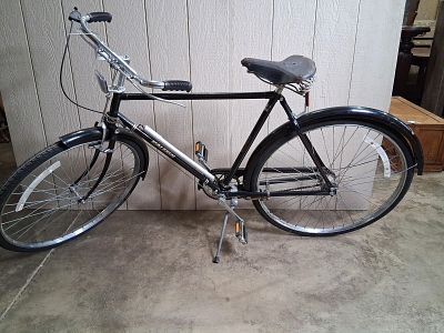 Raleigh Tourist with rod brakes. Raleigh Tourist bicycle made in England with rod brakes and 