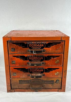 Dorman Products 4drw hardware cabinet. 17in wide 13in deep 16.5in tall.
