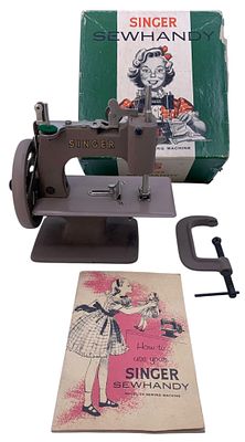 1953 Singer Sewhandy Child Size Model No 20 Working Mechanical Sewing Machine. Accompanied by 