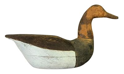 Antique Carved Wood Primitive Goose Hunting Decoy, Lodge, Huntsman Cabin, Farmhouse Bird Sculpture. 