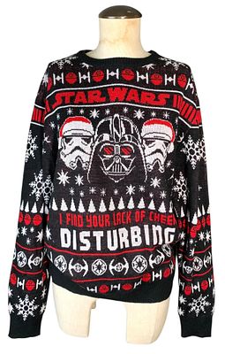 STAR WARS Lucas Films Limited Darth Vader Comical Ugly Christmas Sweater. Appearing Unworn 