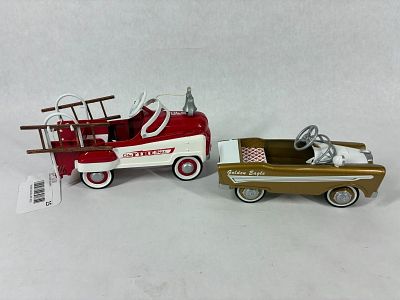 Kiddie Car Classics & Xonex Miniature Pedal Cars Inc. City Fire Dept. Ladder Truck and Golden Eagle
