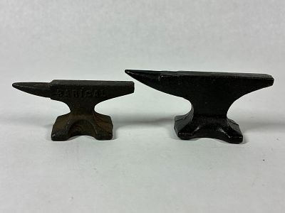 Rarical Tablets & No 5 Mini Anvils. Original medicinal label to bottom. 3 and 4 inches long