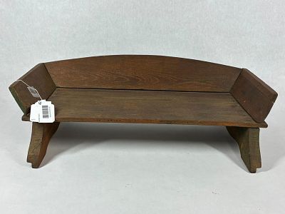 Miniature Buggy Bench Seat. Some original old paint shows through on sides and edges. 20 x11