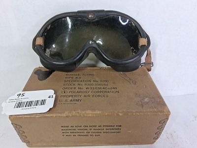 U.S. Army Air Force Flying Polaroid B-8 Goggles and Pocket Atlas of WWII. This great part of US 