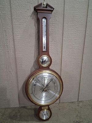 Mid Century Airguide Compensated Wall Hanging Barometer Presented by Allied Chemical. Great 