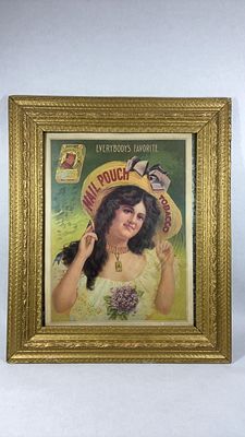 1906 Limited Edition Block Bros. Tobacco Co. Mail Pouch Framed Advertisement. Great early 