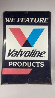 DST Valvoline Products Curb/Sidewalk Insert Sign. No base great color and graphics 24 x 36.5