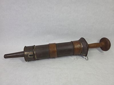 Primitive Hungarian Copper and Tin Dough Press. Great overall condition measuring 22 in. L