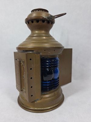 Nautical Port and Starboard Boat Triplex Lantern Pant. 1913 w/ Blue and Red Lenses. great 
