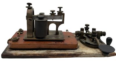 Antique Western Union Tel Co 19th Century Morse Code Railroad Station Telegraph Sounder R-1-A. Wo 