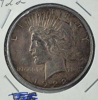 1922 Peace Silver Dollar. Showing tarnishing?90% Silver?