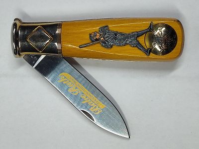 Franklin Mint Babe Ruth Bat Shaped Folding Collector Edition Pocket Knife w/ Original Case. Great 