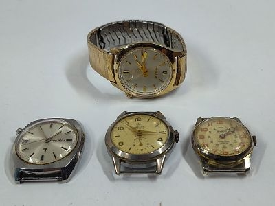 Accutron Gold Plated, Walden & Sheffield Wrist Watch Lot. Great collectors wrist watch lot 