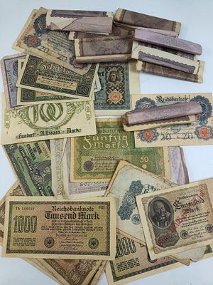 Foreign Paper Currency Bank Notes Inc. Francs, Lire, Marks and More. This great foreign currency 