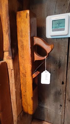 Antique Wooden Jointer Plane w/ Closed Tote Handle. This antique wooden jointer plane, also 