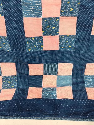 Two American Handmade Cotton Patchwork Quilts. 78 x 86 This lot features two distinct handmade 