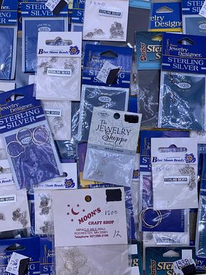 55 Packs NOS Sterling Silver & 14k Gold Plated High Quality Jewelry Making Findings. A few 14k 