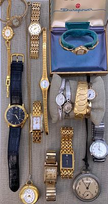 16 Vintage Lucerne, Bulova, Wittnauer, Caravelle, Westclox, Elgin, Benrus, American Heritage Watches