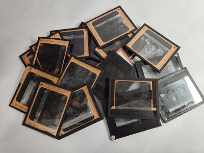 Standard Slide Corp New Departure Slide. A collection of 20 antique American magic lantern 