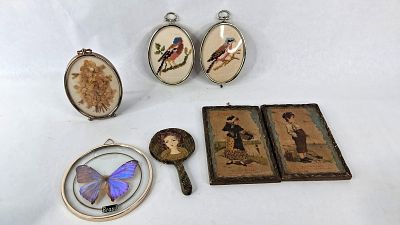 Boraxine Plaques & Natural Specimens. This lot features an assortment of antique and vintage 