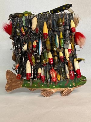 Lures: Arbogast, Heddon, South Bend. A large collection of and antique fishing lures, primarily 