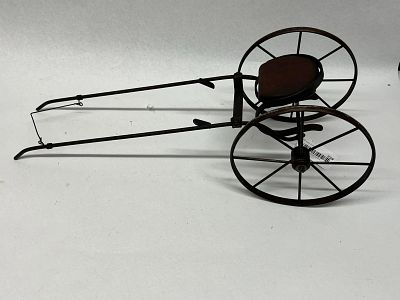 Metal Racing Sulky & Barrister Cabinet. This lot comprises a large-scale miniature model of a 