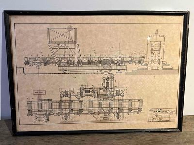 Jno. R. Morgan Industrial Drawing 1894. This original late 19th-century industrial technical 