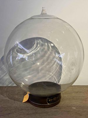 Pyrex & Labglass Globe, W.S. Tyler Base. This large-format scientific instrument consists of a 