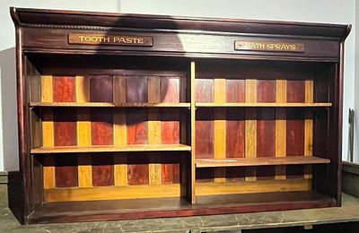 Late Victorian 2-Bay Apothecary Cabinet. A late 19th to early 20th-century apothecary or general 